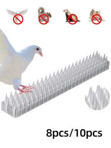 8/10 Packs, New Bird Sting, Anti Cat Sting, Anti , Anti Thief Divine WeaponBird Spikes Window Sill, Balcony, Flower Pot, Fence Wall Bird Spikes