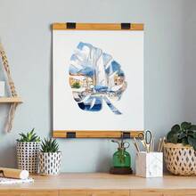 12/24/36 件海洋主题剪贴簿纸垫，5.9 * 5.9 英寸单面水彩船城镇场景海浪图案剪贴簿纸，适用于子弹日记、礼品包装、垃圾日记、贺卡、相册和 DIY 工艺品 - 彩色 - 查看 9