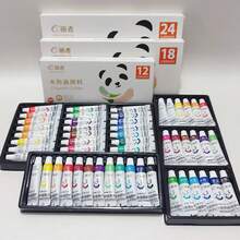24色水彩颜料套装，防漏密封包装，每瓶0.17盎司/5毫升，包含12/18/24种颜色，适用于画布、织物、岩石、玻璃、墙壁、陶瓷和木材等材质——是美术用品、学校用品和返校季的理想之选。 - 5ml水粉顏料 - 查看 3