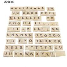 200 X Wooden Letters, Wooden Scrabble Letters, Wooden Letters, Mobile Letters, Letter Tiles A To Z, For Crafts, Study, Spelling, Gift, 20 X 18 X 4 Mm
