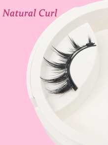 زوج من رموش مغناطيسية بتصميم عيون الأنمي مع أداة تطبيق، طقم رموش مغناطيسية قابلة لإعادة الاستخدام، مقاومة للماء بدون حاجة لصمغ، رموش صناعية طبيعية مناسبة للعيون الحساسة