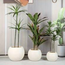 1pc Large Spherical Plastic Planter Pot, Contemporary Round Plastic Flower Pot, Lightweight Floor-Standing Indoor/Outdoor Decorative Pot For Realistic Artificial Trees, Modern Home & Garden Decor, Ideal For Home Decor, Room Decor, Bedroom Decor, Wedding Decor, Garden Decor And Birthday Decorations