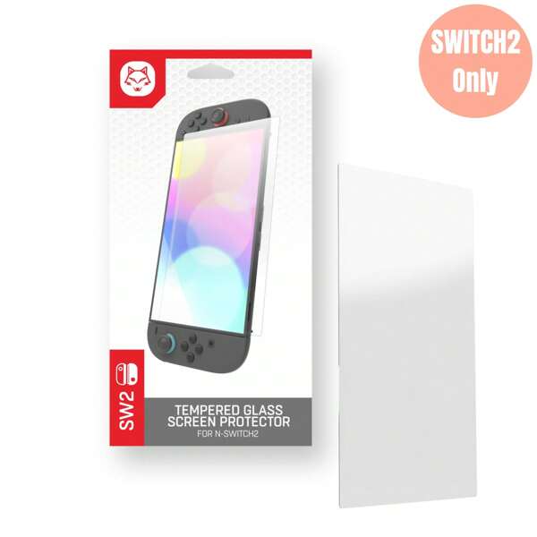 غشاء زجاجي مقسى للشاشة Tempered Glass - قوي بصلابة 9H وعالي الشفافية للأجهزة Switch2 HD AR