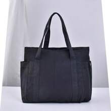 1 peça Bolsa Tote da Moda, Bolsa de Ombro de Canvas Multifuncional, Bolsa de Maternidade e Bebê