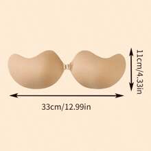 2pairs Mango-Shaped Silicone Nipple Cover Light And Weightless With Clasp Shoulder Strap Invisible Silicone Chest Patch Push-Up Bra Pull-Up Underwear Breast Patch
