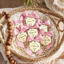 Etiquetas para recuerdos de bautizo, acrílico dorado, recuerdos de chocolate, etiqueta espejo, recuerdos de cruz de lujo, etiqueta Mi Bautizo, regalos personalizados para niñas - Dorado - Ver 1