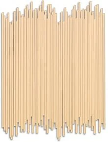 100 PIEZAS de Varillas difusoras de caña HOSSIAN-Varillas de madera de ratán natural para difusores de caña-Varillas de recambio para difusores de fragancias aromáticas con aceites esenciales (7 pulg. * 3 mm, color primario) - Color primario de 7,5 x 3,5 mm - Ver 1