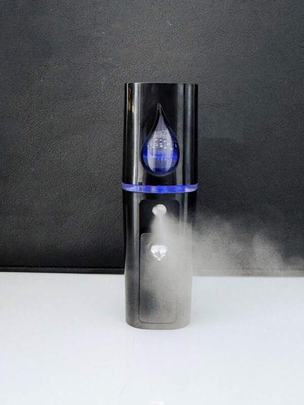 Nanomister Vaporizador Facial Portátil Extensiones Pestañas Instrumento de reabastecimiento de agua de pulverización nano recargable USB, mini humidificador rociador frío facial portátil de mano