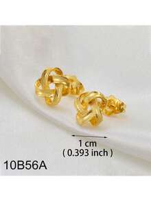 1 par de aretes con diseño de flor en forma de corazón y mariposa de tamaño pequeño para mujeres, color dorado, joyería de África, mundo árabe y Oriente Medio - Amarillo Oro - Ver 19