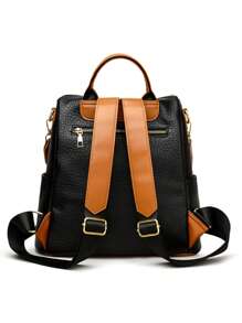 Large Capacity Women's Backpack With Adjustable Strap, Crocodile Leather Texture, Suitable For Commuting, Casual Use, And Travel