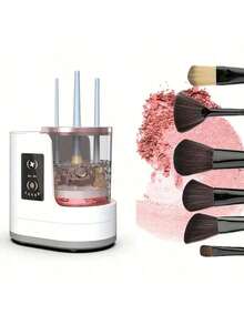 1 个电动化妆刷清洁器，USB 供电三合一自动化妆刷清洁烘干架，高效电动化妆刷清洁器（塑料材质，手工测量可能存在轻微误差）。自动化妆刷清洁器可同时清洁 3-4 支化妆刷。 - 彩色 - 查看 3