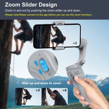 AXNEN HQ6 智能手机云台，三轴手持云台，可折叠便携，具备人脸/物体追踪、补光灯、变焦和防抖功能，兼容 和安卓手机