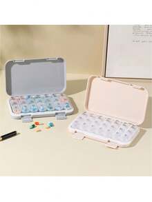 1 件旅行友好型 21 格药丸收纳盒 - 紧凑型药品和补品收纳盒 - 彩色 - 查看 11