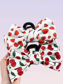 1pc Strawberry, Cherry & Bow Hair Clip, Premium Quality Fruit Design Hair Accessory, Fashionable Versatile Hair Hair Claw Clip Hair Accessories