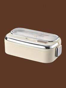 便当盒套装 - 可堆叠容器，适合成人和学生，女士午餐盒 - 包括午餐袋，防漏，- 内置餐具套装 - 可用洗碗机清洗（杏色） - 彩色 - 查看 15