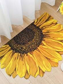 Serie de girasoles curativos, nuevo albaricoque, flor verde, alfombrilla absorbente de gel de sílice de floración exuberante, estilo fresco, alfombrilla de baño suave antideslizante de secado rápido, alfombrilla de inodoro, seca los pies de inmediato, evita las manchas de agua en interiores, alfombrilla multiusos para drenaje de encimeras, cocina, sala de estar, vestíbulo, entrada, alfombra de piso, esencial para regalar y uso personal.