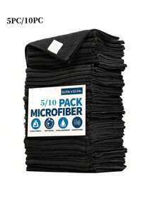 Microfiber Cleaning Cloth Grey - 10/5 Pcs- High Performance - Lint Free - Scratch Free, Ultra Absorbent Microfiber Towel Weave Grime & Liquid For Streak-Free Mirror Shine , For Cars, SUVs, RVs, Trucks, And Boats - Car Washing Cloth