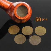 50 piezas de filtro de malla de acero inoxidable y latón de alta calidad - Tamiz para pipa de shisha, filtro tubular, utilizado para accesorios para fumar