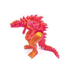 Dinosaurio de monstruo musculoso impreso en 3D del Rey Monstruo 2025, tamaño 18cm/7.08in - Dinosaurio de juguete del Rey Monstruo musculoso suave y jugable, diseño biológico mitológico, juguete decorativo del hogar para alivio del estrés, decoración de habitación, juguete hiperactivo, juguete sensorial, juguete estimulante, juguete juvenil, fluorescente, juguete resistente al estrés, juguete, regalo de cumpleaños/Pascua, regalo de Pascua (color de ojos aleatorio) - Multicolor - Ver 24