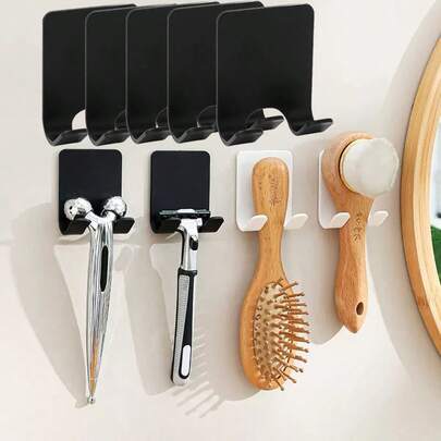 Portarasoio impermeabile per doccia, ganci adesivi resistenti per appendere asciugamani, vestiti, accessori in bagno e cucina, ganci in acciaio inossidabile con adesivo per montare su parete