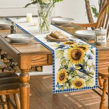 1PC Buffalo, Checkered, Bird, Butterfly, Sunflower, Spring, Table, Runner, Seasonal, Summer, Kitchen, Table, Coffee Table, Dresser, Decorating, Home, Indoor, Outdoor, Party, Decorative