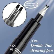 1 Stück neuer Doppelspitzen-Neutralstift, 0,1mm/0,3mm/0,5mm, unerlässlich für Architekten, Designprüfungen, Notizen und Zeichnen von Schulbedarf, Schulanfang