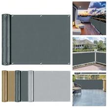 Polyester Privacy Fence For Balcony - Waterproof UV Resistant Outdoor Screen, - Dark Grey - View 1