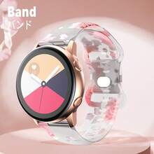 1 条柔软舒适的透明硅胶表带，带有彩色花卉印花，兼容三星 Galaxy Watch 7 FE 6 5 4 40mm/44mm、Watch 5 Pro 45/44mm、Watch 6 43mm/40mm、Watch 4/5 40mm Classic 46mm、20mm 22mm 轻松快速释放，防水、防汗，时尚优雅，适合年轻女性 - 無色 - 查看 8