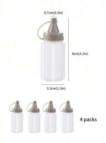 1/4/8/24pcs Portable Seasoning Squeeze Bottle, Mini Translucent Sauce Bottle For Outdoor Camping