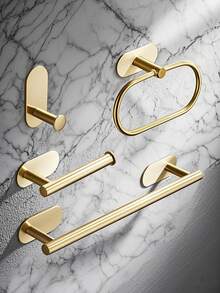 1 件套浴室毛巾杆（无需钻孔）、壁挂式毛巾架、浴室挂架、洗碗布架、浴室卷纸架、浴室配件、浴室搁架、浴室毛巾架、厨房卷纸架、卫生纸架、厨房配件、浴室用品、收纳盒、毛巾架