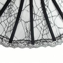 Damen Gothic Stehkragen Vampir Spitzen Cape Kragen Halloween Hexen Cosplay Zubehör Karneval Party Kostümparty Accessoires