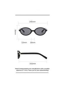 1 Stück Damen Elliptische Kleinrahmen Personalisierte Street Snap Konkave Form Klare Brille Klare Brillen Accessoires Blaulichtfilter Brillen Accessoires für Frauen