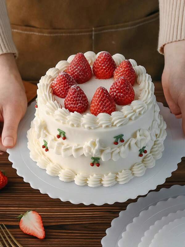 1pc Reusable Plastic Cake Bottom Base For Baking Birthday Cakes