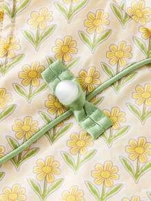 mini bala Vestido cheongsam estilo chino para niñas, nuevo diseño - suave y duradero - elegante apariencia de verano - Tono amarillo verdoso - Ver 7