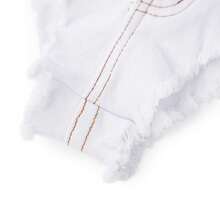 Womens Casual Summer Short Jeans, Triangle Crotch Low Waist With Buttons For Summer Party Beach