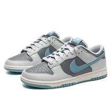 Zapatillas Nike Dunk Low Retro para hombre, zapatos deportivos casuales cómodos y ligeros - Polvo claro/Azul real denim/Gris humo/Blanco vela - Ver 3