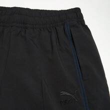 Puma 宽松舒适轻便运动裤，纯色直筒男女通用运动裤，62302101 - 黑色 - 查看 3