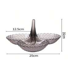 1 Stück 2-stufige abnehmbare Obstplatte, europäischer Stil stapelbare Obstschale, Haushalt Wohnzimmer Teetisch Snack Süßigkeiten Organizer Platte