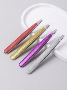 1 Set Of 4pcs Stainless Steel Multi-Style Tweezers, Suitable For Removing Hair, Beard, Eyebrow, Eyebrow Cleaning, 4 Different Tip Shapes For Various Scenarios
