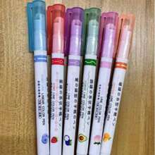 6 Sets Curve Design Markers, Lace Pens, Wavy Line Highlighters, DIY Outline Pens, Suitable For Handbook Design, Note-Taking, Drawing, And Professional Highlighting. Applicable For Office, School, Personal Planners, Creative Workshops, And Art Projects. Functional Writing Instruments For Diverse Users, Including Educators, Students, And Professionals.