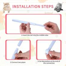 1个逼真硅胶老鼠尾巴替换棒，互动猫玩具，可供猫咪自娱自乐 - 彩色 - 查看 10