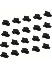 10/20/50pcs Anti Dust Plugs Compatible With Iphone 14, 14 Pro Max, 13, 13 Pro, 12, 12 Pro Max, 11, 11 Pro, X, XS, XR, 8, 7, Charging Port Dust Cover Silicone Dust Plugs, Black - Multicolor - View 6