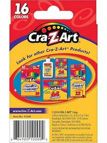 -Z-Art 16ct Crayons, Back To School Supplies, Box Of Crayons Drawing Fun, Ages 3 And Up