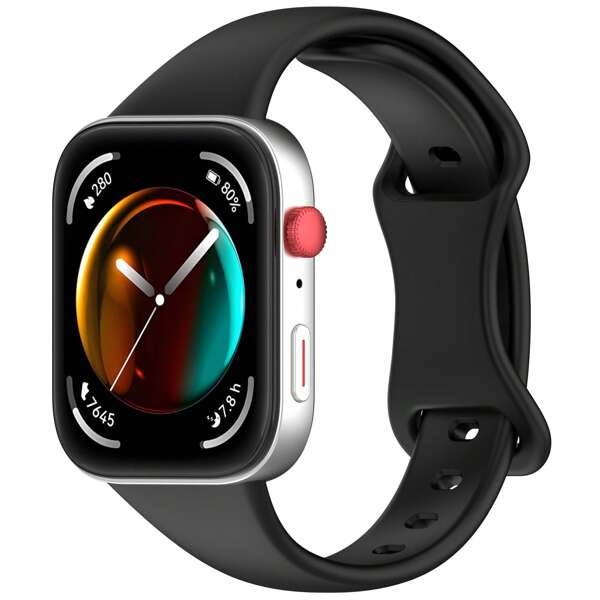 1 pieza Correa de silicona con hebilla en forma de 8 de ajuste delgado, adecuada para HuaweiWatch Fit4/Fit 4Pro/Fit 3, informal y elegante, suave y cómoda, correa de reloj inteligente adecuada para hombres y mujeres