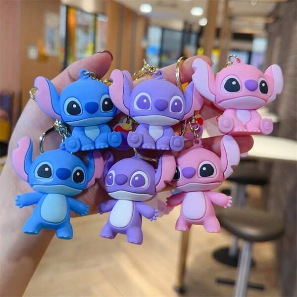 Disney Stitch Character Keychain Pendant - Durable, Water-Resistant, And Lightweight Backpack Accessory For Disney Fans And Collectors - Ideal For Travel, Daily Use, And As A Unique Gift Idea(Some Parts May Be Random)