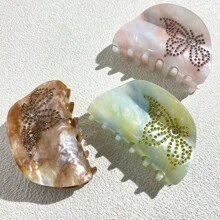 1 Stück Schmetterling Strass Haarspange aus Azetat für Frauen, kleine süße Haarklammern für den täglichen Gebrauch, Party Haaraccessoires, Weihnachtsgeschenke, am Strand