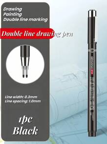 1 Stück neuer Doppelspitzen-Neutralstift, 0,1mm/0,3mm/0,5mm, unerlässlich für Architekten, Designprüfungen, Notizen und Zeichnen von Schulbedarf, Schulanfang