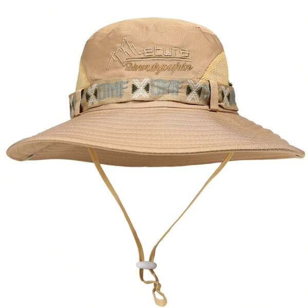 xinwangjiang 1 pieza Sombrero de cubo para deportes al aire libre en verano, adecuado para hombres en pesca, senderismo, viaje, sombrero de ala ancha ideal para deportes al aire libre y uso informal
