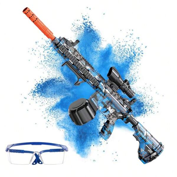 M416 Electric Hydroshock Water Toy, High-Speed Rechargeable , Summer Outdoor Water Game Set, Suitable For Pool, Backyard Barbecue Fun And Family Team Challenge ( Not Included)