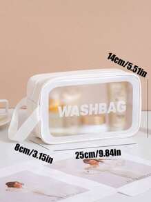 Borsa da viaggio estiva 4 in 1, organizer per articoli da toeletta impermeabile in PVC, bustina cosmetica, pochette da spiaggia, adatta per ombretti, assorbenti igienici, rossetti, cosmetici, eyeliner, gloss labbra, prodotti per la cura della pelle, essenziale per viaggi estivi, adatta per shopping, vacanze, casa, bagno, vacanze, spiaggia